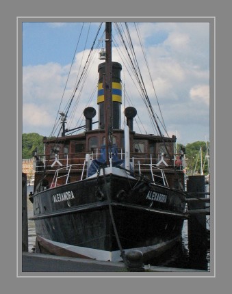 Dampfer Alexandra. Die Alex, wie sie in Flensburg genannt wird, ist das letzte seegehende Passagierdampfschiff Deutschlands