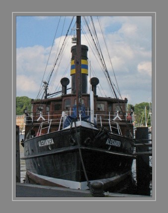 Dampfer Alexandra. Die Alex, wie sie in Flensburg genannt wird, ist das letzte seegehende Passagierdampfschiff Deutschlands